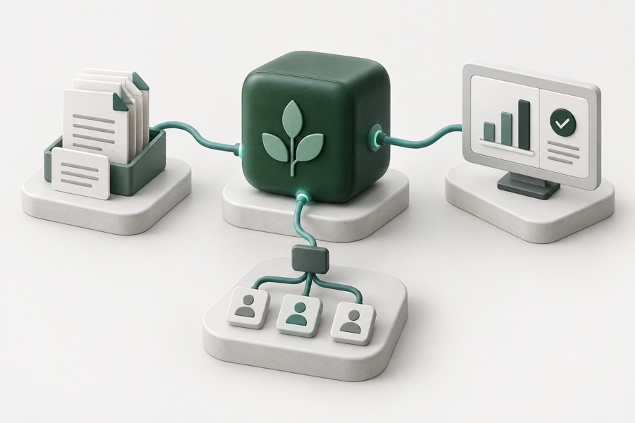 Illustration of AI workflow automation