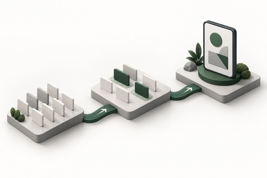 Illustration of product roadmap and delivery
